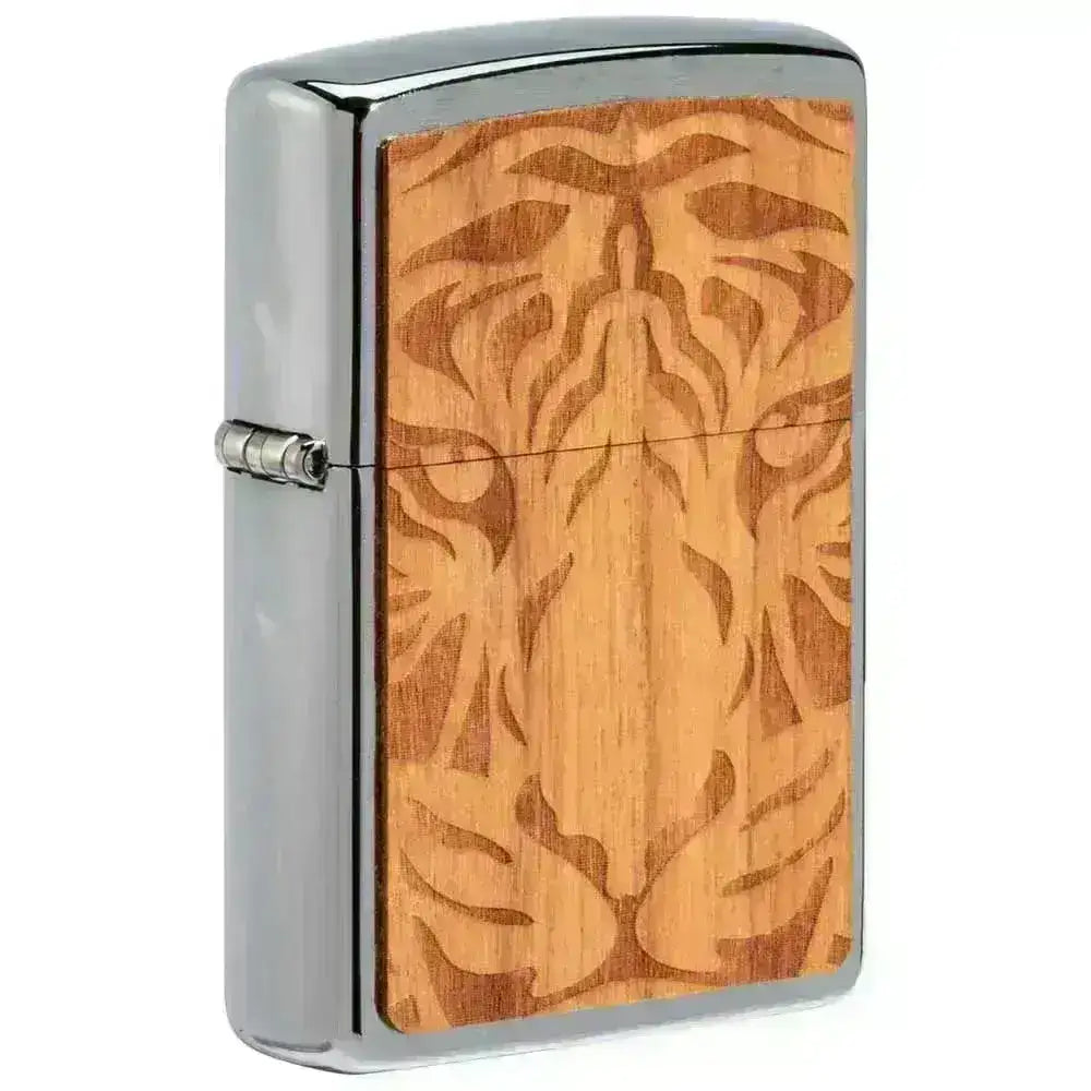 Zippo Lighter - WOODCHUCK Cherry Tiger Head - Game-On.no