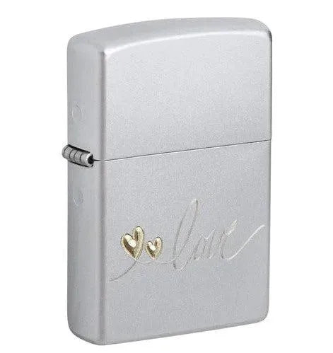 Zippo - Love Design Satin Krom - Game-On.no