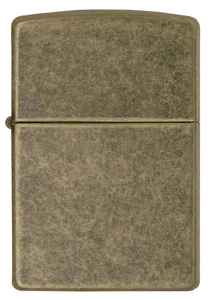Zippo - Plain Antique Brass - Game-On.no
