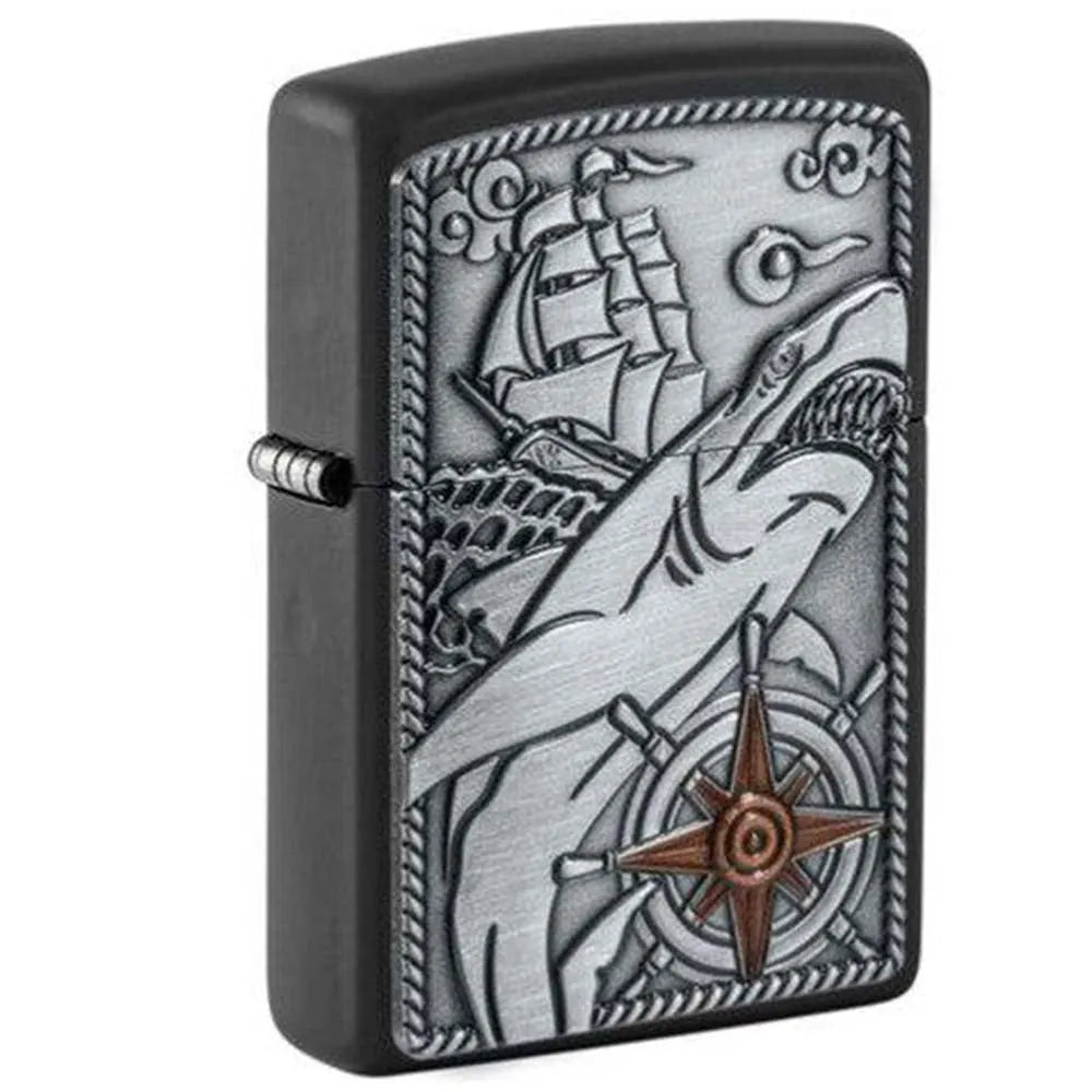 Zippo - Skute, Kompass og Hai Emblem - gameon.eu