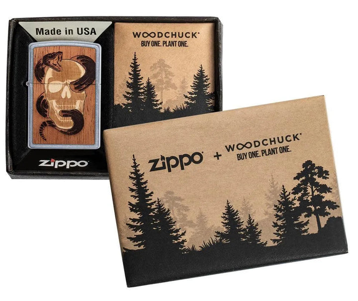 Zippo - WOODCHUCK USA Slange og Hodeskalle - Game-On.no